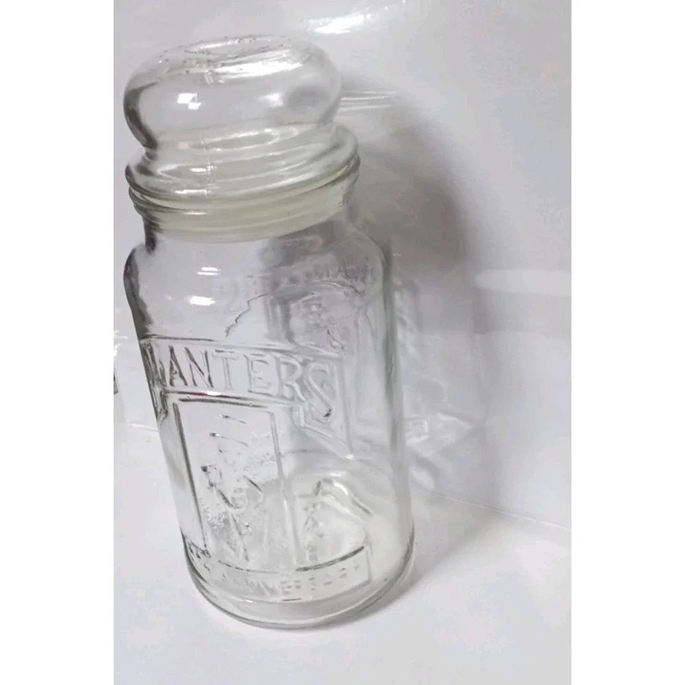 75th Anniversary Mr Peanuts Jar Planters Nuts 1981 Lid Storage Vtg Kitchen Decor